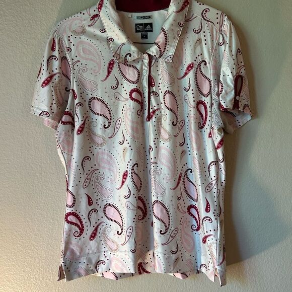 adidas Tops - EUC Adidas Womens Climacool Vintage Paisley Golf Shirt - Size Medium